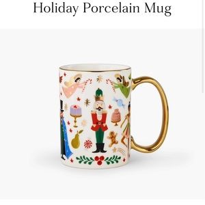New in box sold out rifle paper nutcracker mug